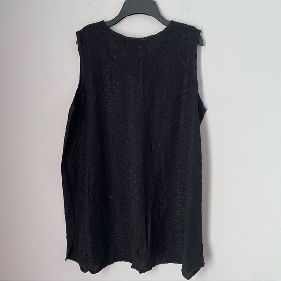 Zero to Nine Maternity Wear Women’s Eyelet Mini Slip Dress Black L - Picture 3 of 3